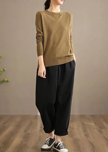 Handmade Spring Pants Black Inspiration Button Down Jeans