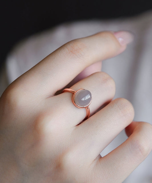 Gold Sterling Silver Overgild Jade Rings