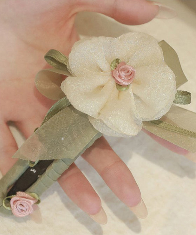 Light Green Plastic Asymmetrical Tulle Hairpin