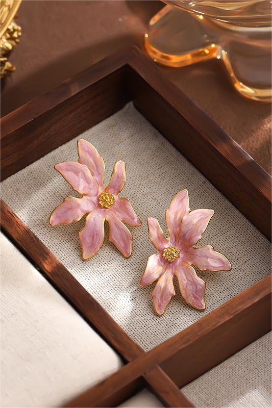 Enamel Stud Earrings