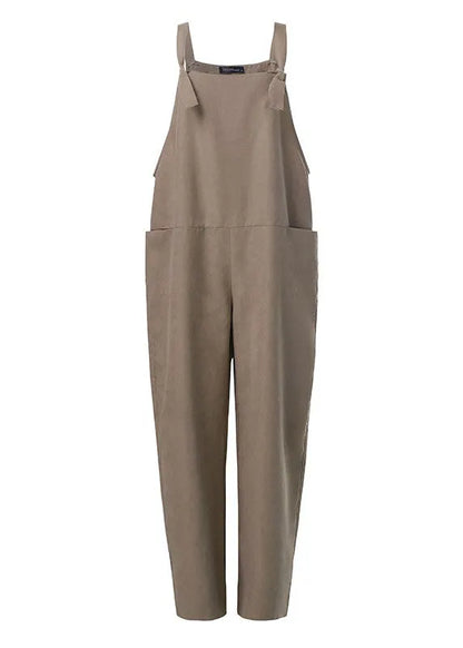 Cozy Khaki Jumpsuits Overalls