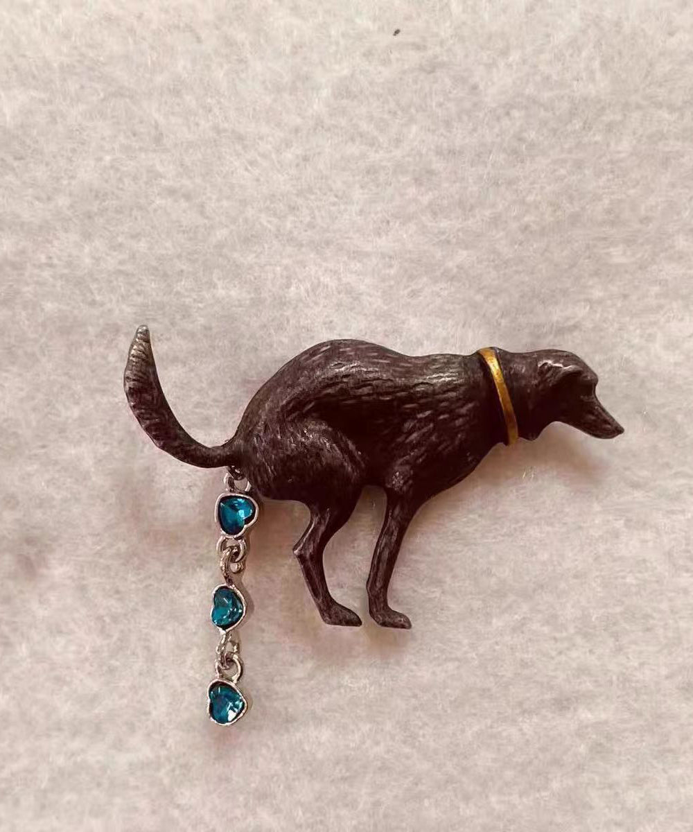 Personalized Creative Spoof Animal Puppy Poop Brooch