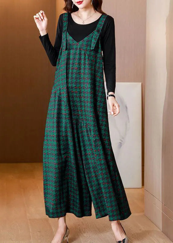 Orange Print Cotton Jumpsuits Two-piece Set Wide Leg Pants Spring
