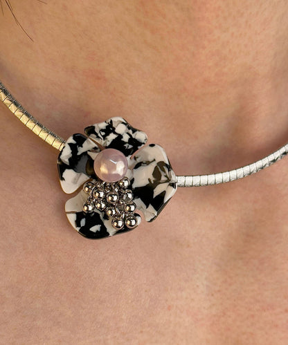 Fine Black Stainless Steel Princess Necklace