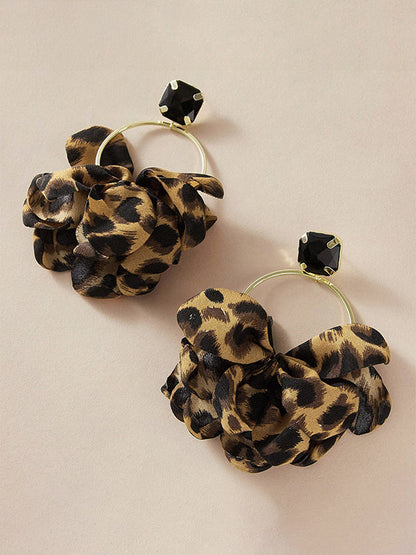 Hollow Leopard Split-joint Earrings Accessories