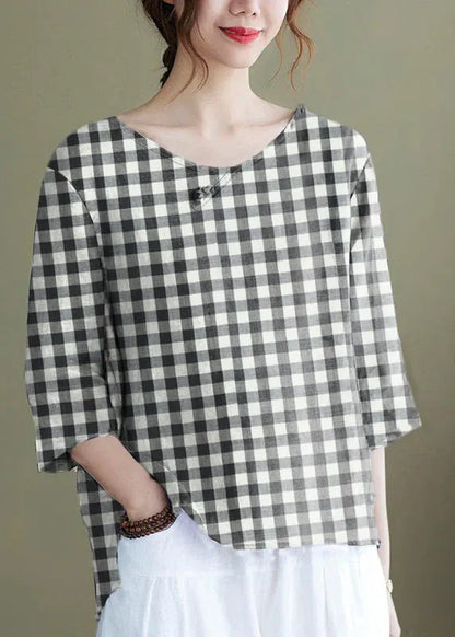 Diy Pink Crane Embroidered Side Open Half Sleeve Top