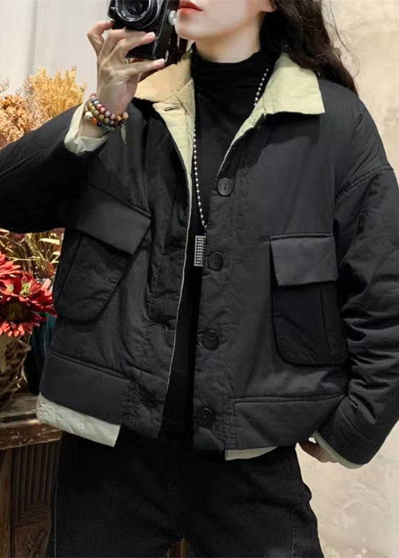 Original Design Red Pockets Fine Cotton Filled Coat Winter