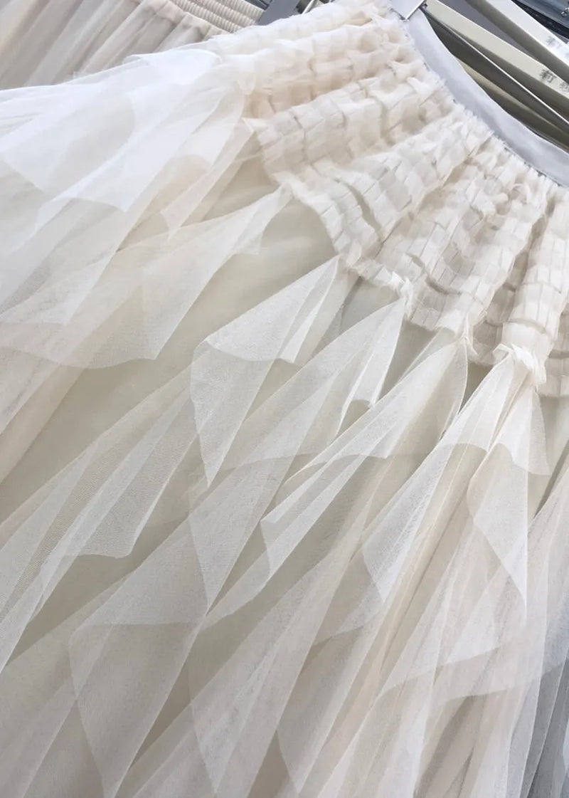 Purple Asymmetrical Patchwork Elastic Waist Tulle a Line Skirt Summer