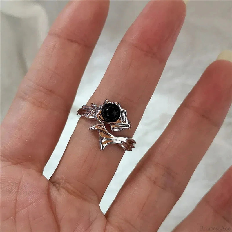 Gothic Cross Heart Ring