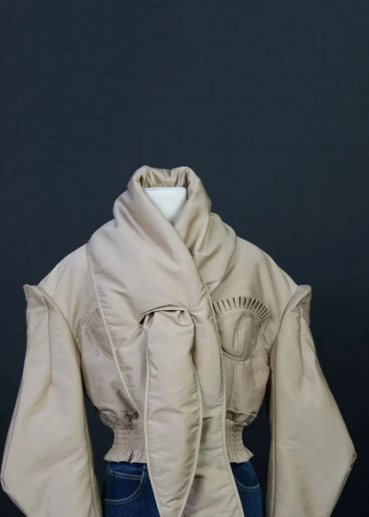 Khaki Bow Original Design Duck Down Down Coats Winter