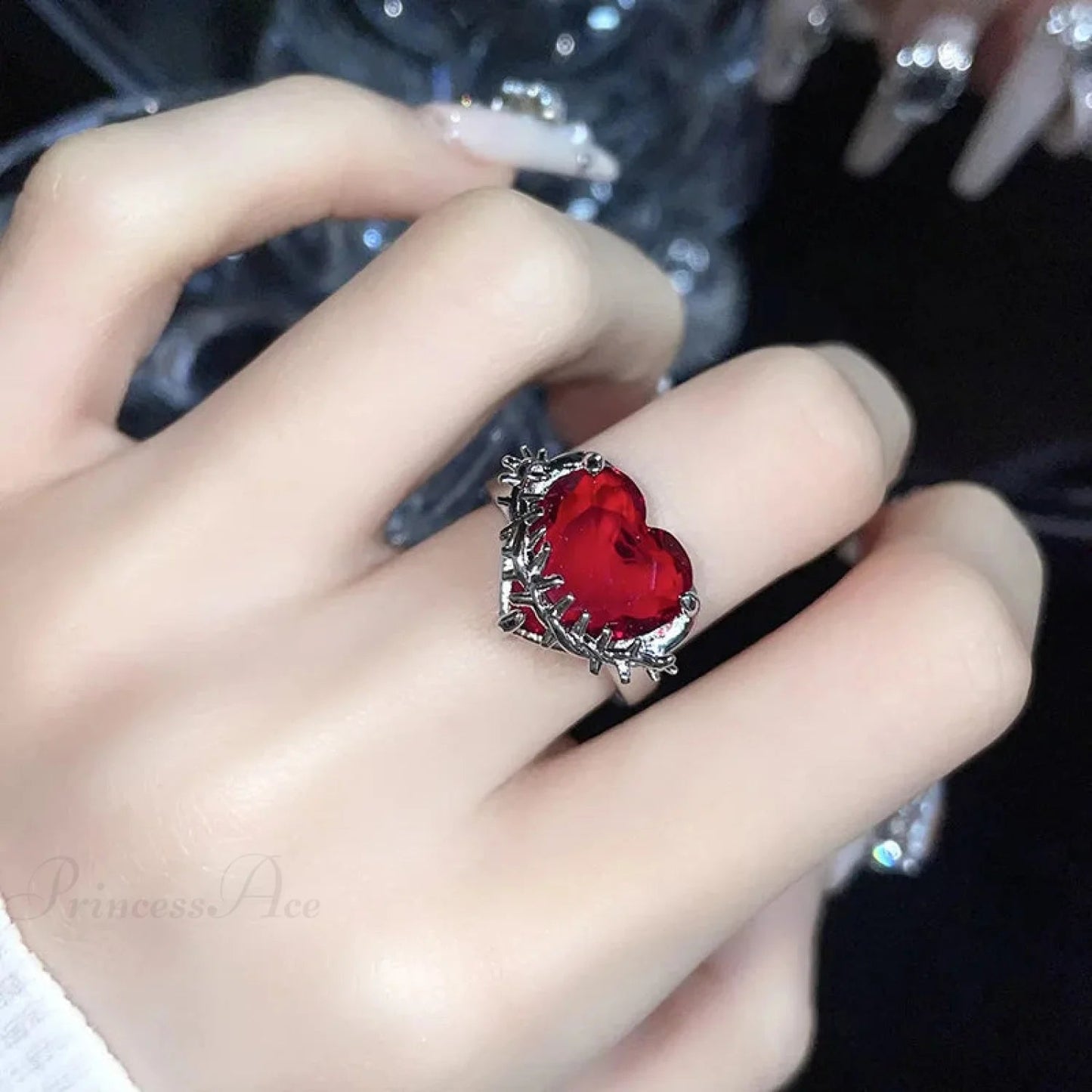 Gothic Unpredictable Stone Animal Ring