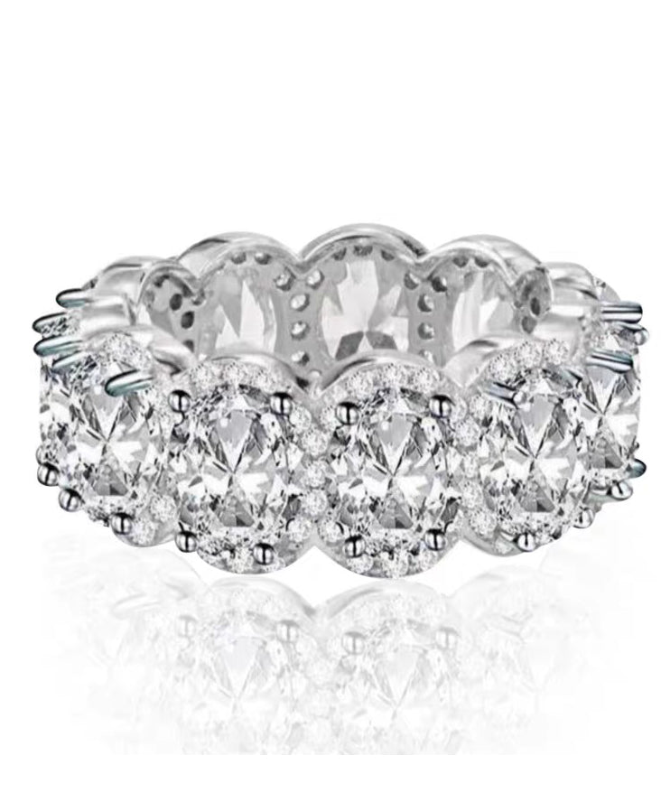 Silk Alloy Zircon Open Rings