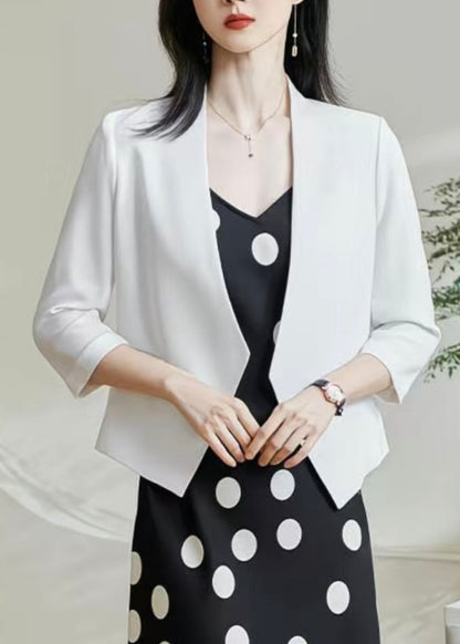 Brief Light Khaki V Neck Patchwork Coat Bracelet Sleeve