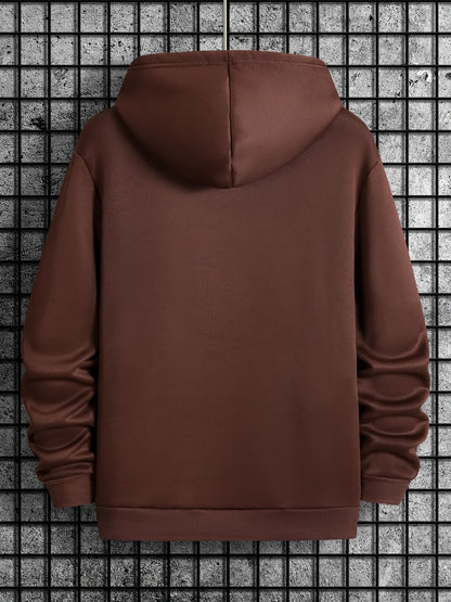 Christmas Hoodie with Reindeer Print Polyester Merry Christmas Design