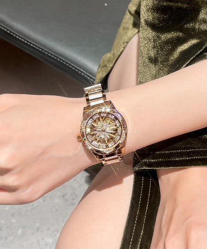 Stainless Steel Zircon Hollow Out Watch