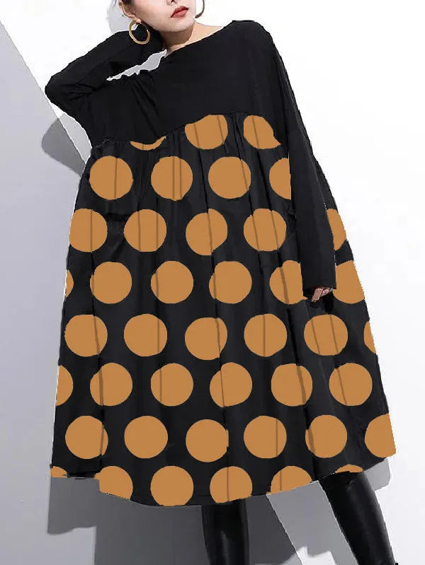 Stylish Black Cotton Shift Dress Cotton Clothing Dress High Waist Patchwork Cotton Dress