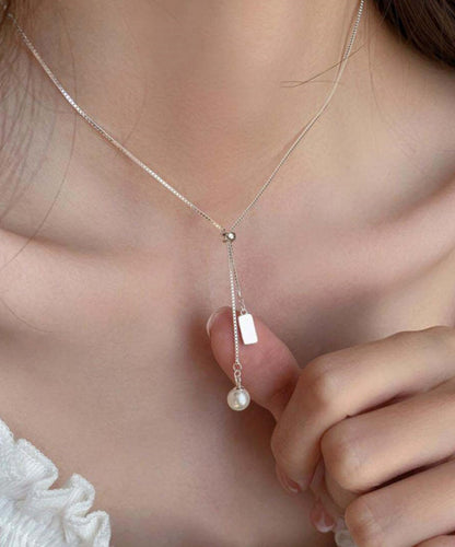 Gold Srerling Silver Overgild Pearl Pendant Necklace