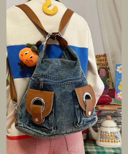Versatile High-capacity Denim One Shoulder Crossbody Bag