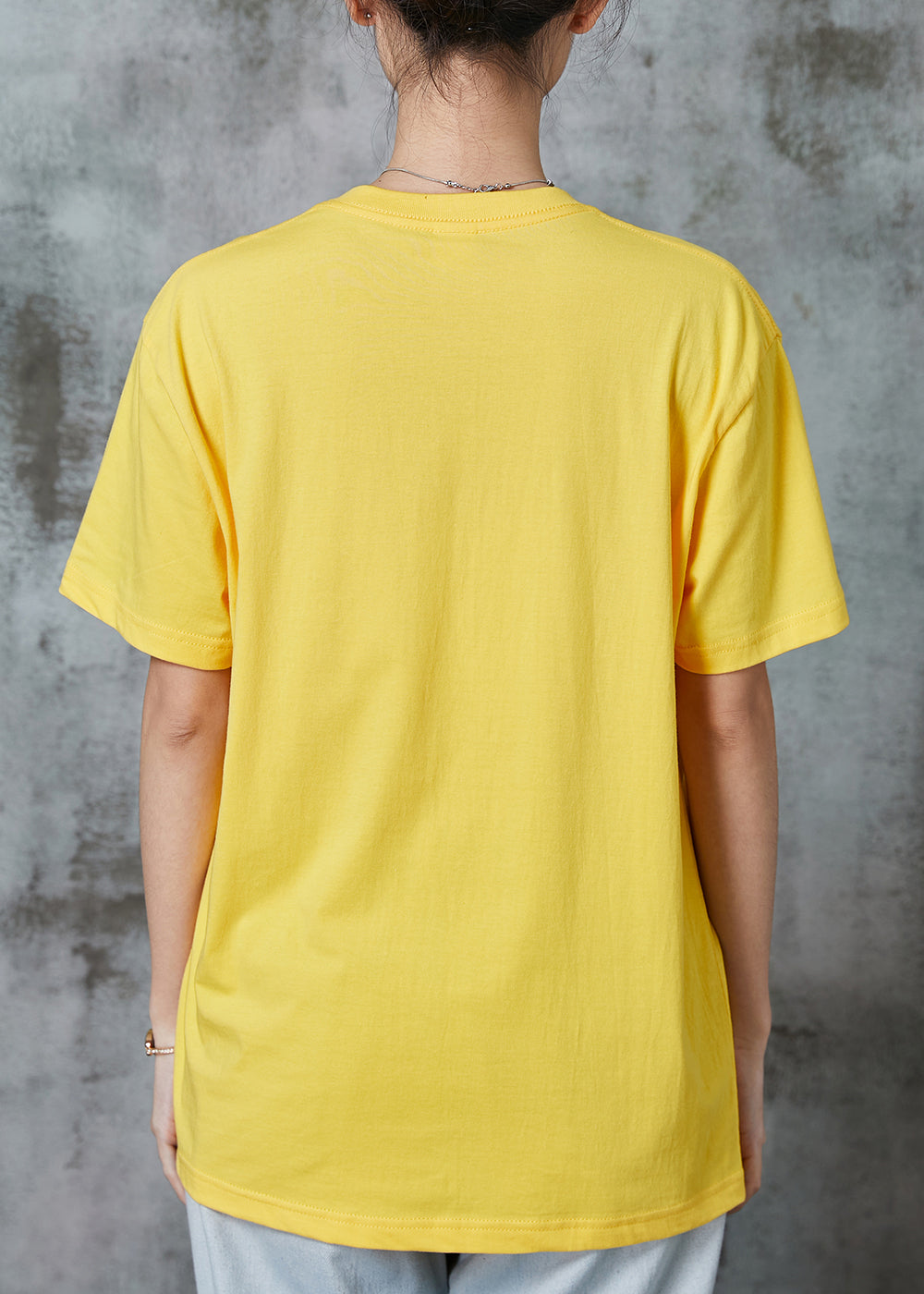 Yellow Cotton Beach Vest Embroideried Summer