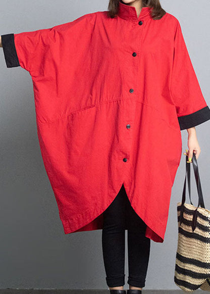 Simple Yellow Button Asymmetrical Design Fall Coat