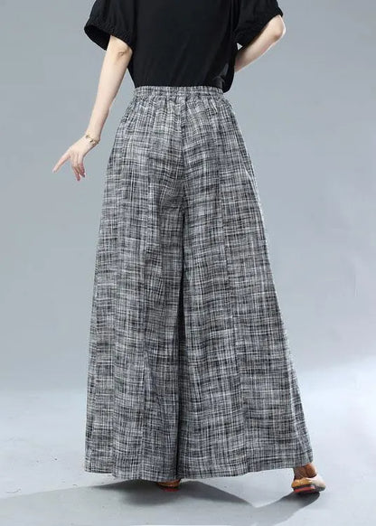 Black Pockets Wide Leg Fall Pants