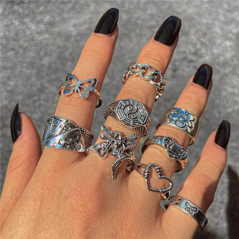 Dark Skull Blossom Seraphim Butterfly Band