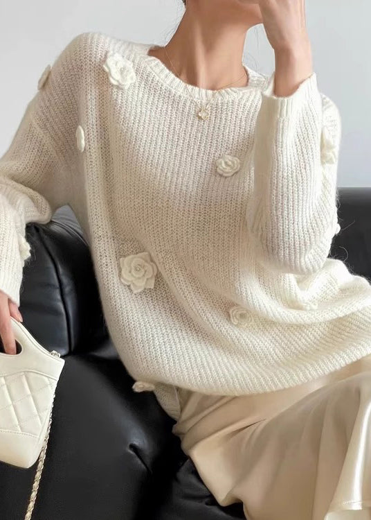 Original Design Yellow O Neck Cozy Knit Shirts Fall