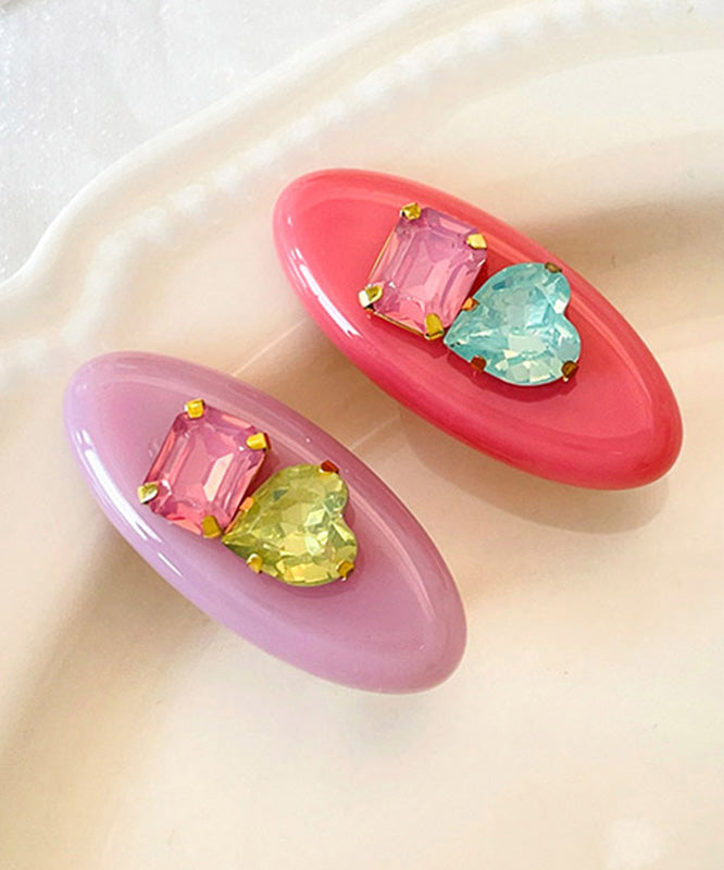 Rainbow Alloy Zircon Resin a Pair Hairpin