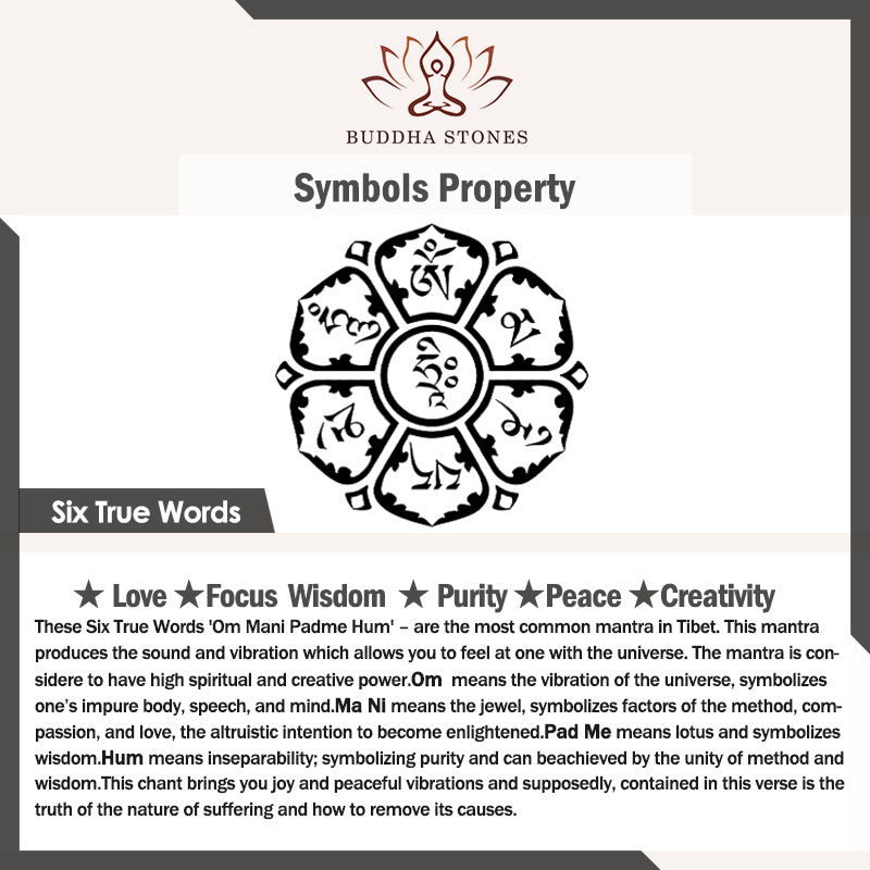 Buddha Stones Om Mani Padme Hum Balance Calm Titanium Steel Ring