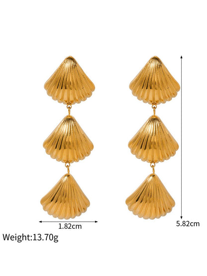 Shell Earrings Ring and Necklace