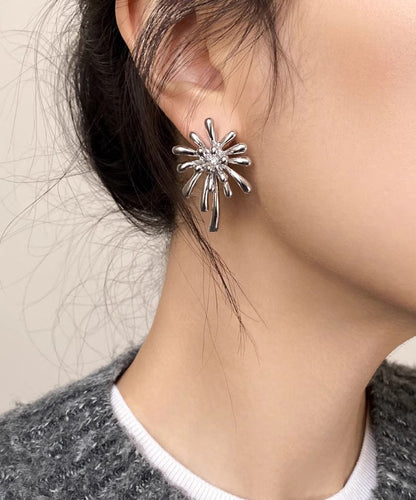 Fine Silk Copper Overgild Fireworks Stud Earrings