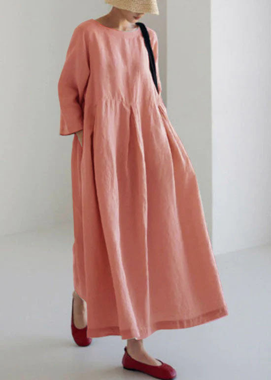 Flower Print1 Cotton Dresses Pockets Patchwork Spring