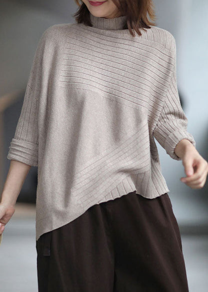 Apricot Turtleneck Fall Sweater