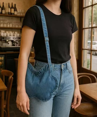 Blue Star Shaped Denim Shoulder Bags