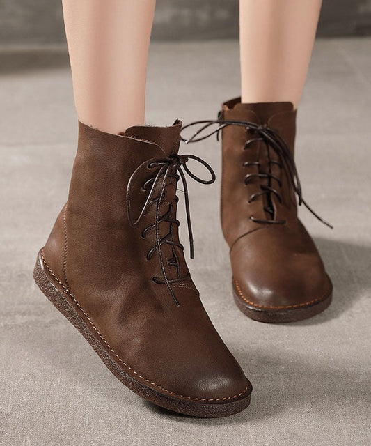 Chocolate Boots Suede Cross Strap Boots