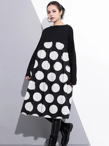 Stylish Black Cotton Shift Dress Cotton Clothing Dress High Waist Patchwork Cotton Dress