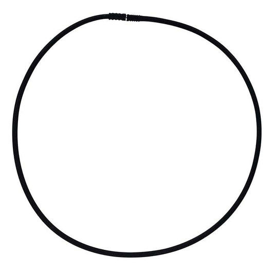 Thick Black Rubber 3mm Tube Cord Necklace With Easy Locking Clasp