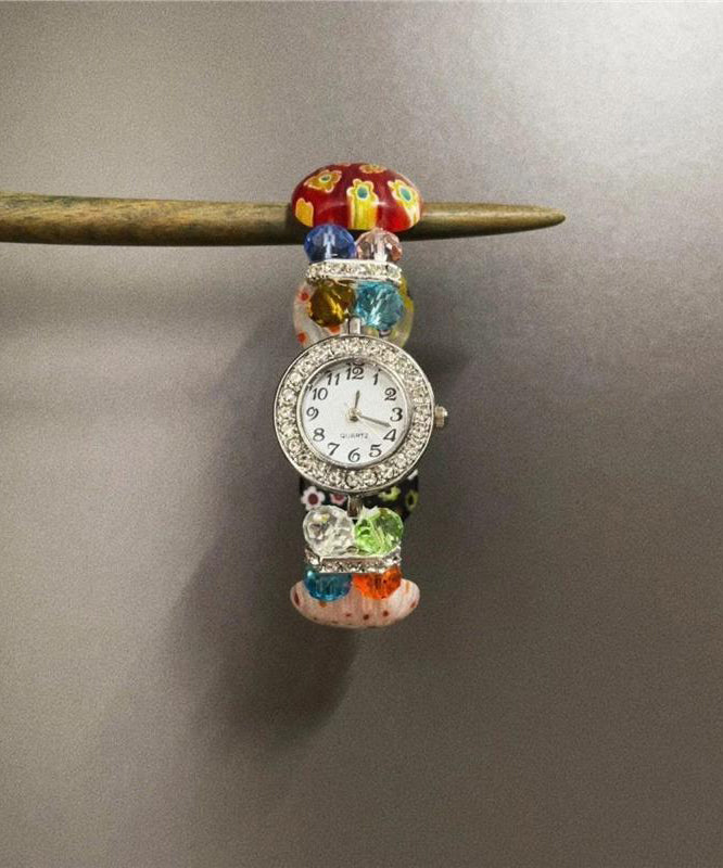 Rainbow Overgild Zircon Quartz Movement Watches