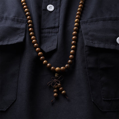 108 Beads Wood Mala Bracelet for Meditation & Prayer