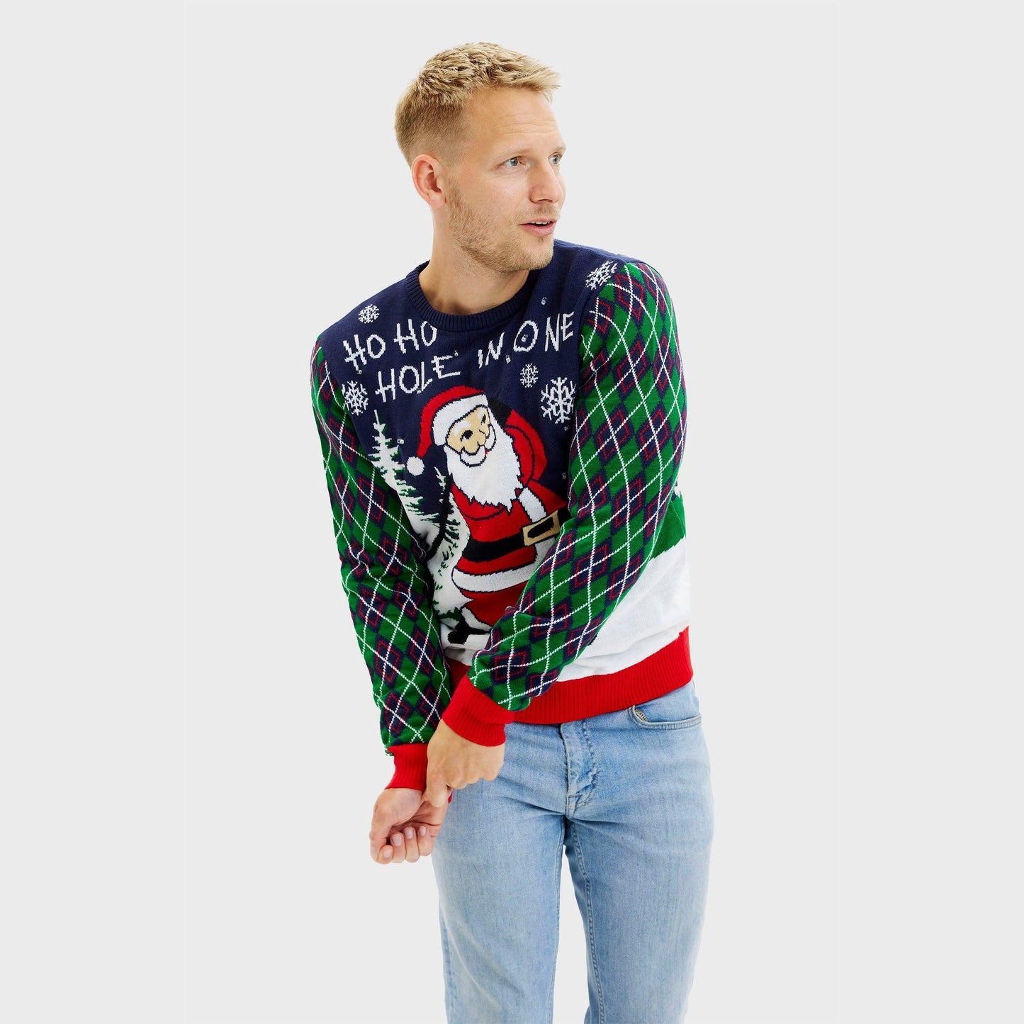 Ho Ho Hole In One Christmas Sweater Men's