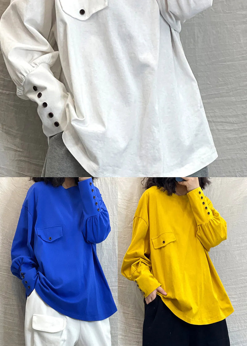 Yellow Cotton Sweatshirts Tracksuits Low High Design Long Sleeve