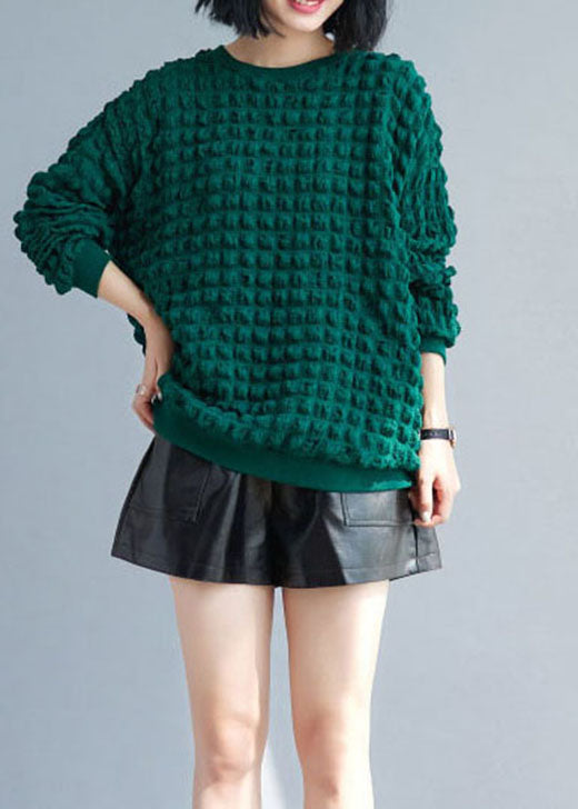 Green O-neck Top Spring
