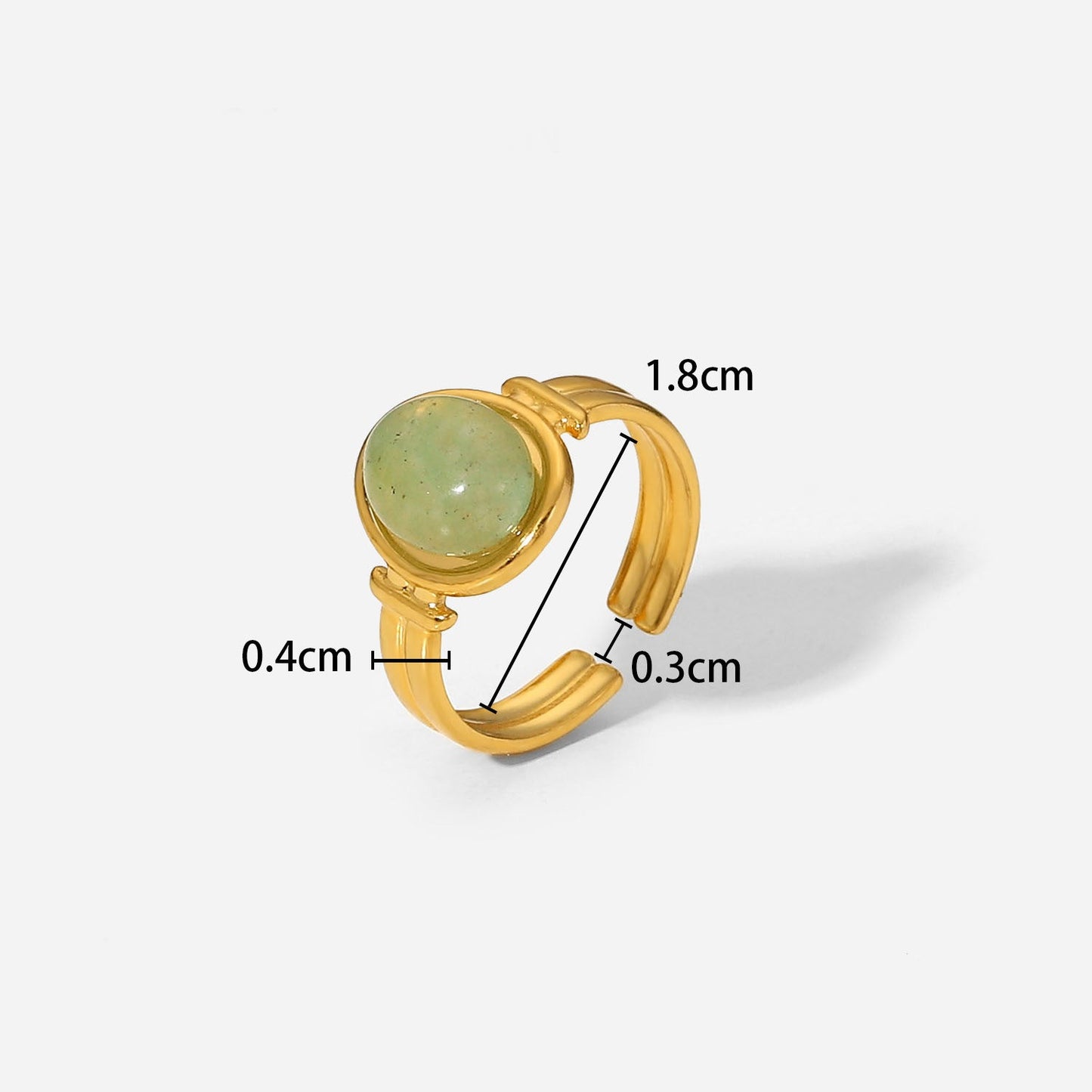 Inlaid Malachite Stainless Steel Ring