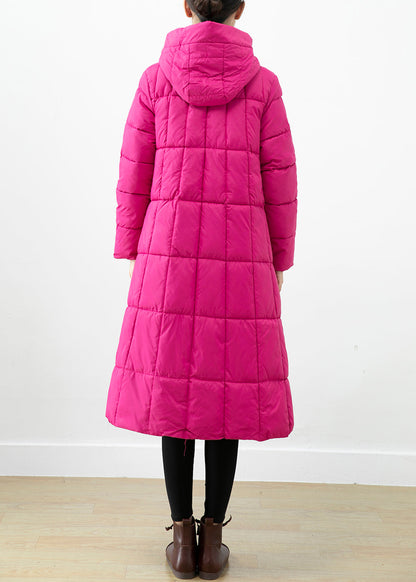 Italian Rose Hooded Pockets Fine Cotton Filled Jacket Winter