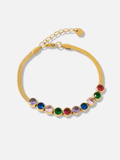 Multicolor Zircon Chain Bracelets