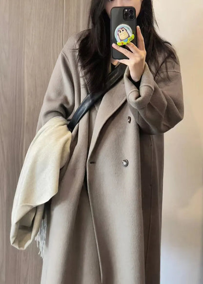 Unique Oversized Double Breast Woolen Coats Winter