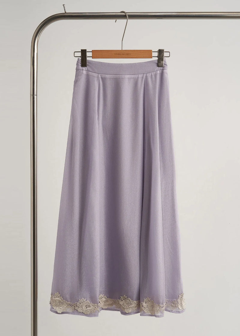Chinese Style Purple Print Silk Oriental 2 Piece Outfit Fall