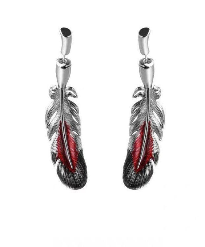 Chinese Style Silk Copper Drip Glaze Keychain Drop Earrings