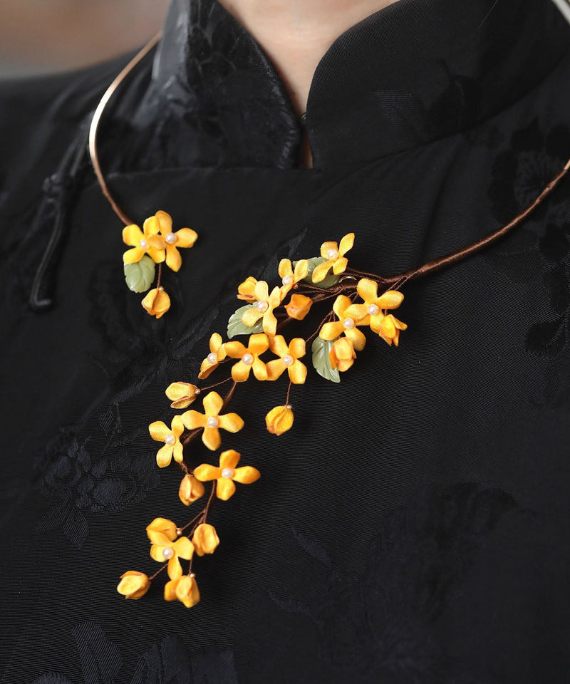 Orange Alloy Osmanthus Hairpin