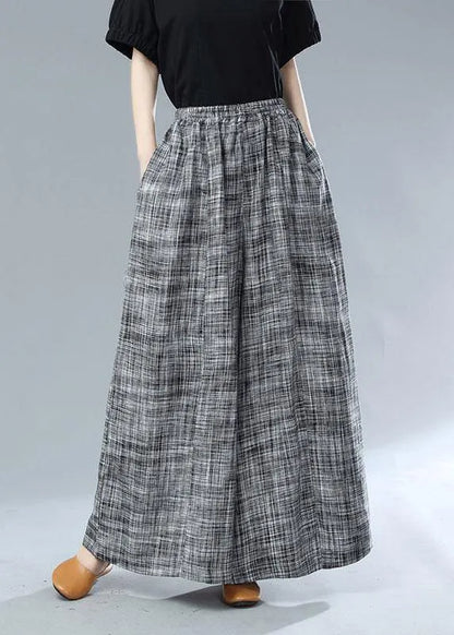 Black Pockets Wide Leg Fall Pants
